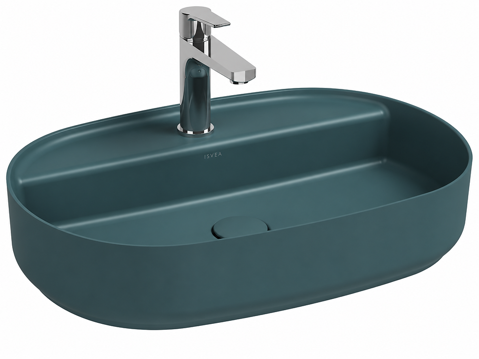 ISVEA Infinity Tezgah Üstü Lavabo 60 cm, Petrol Yeşili