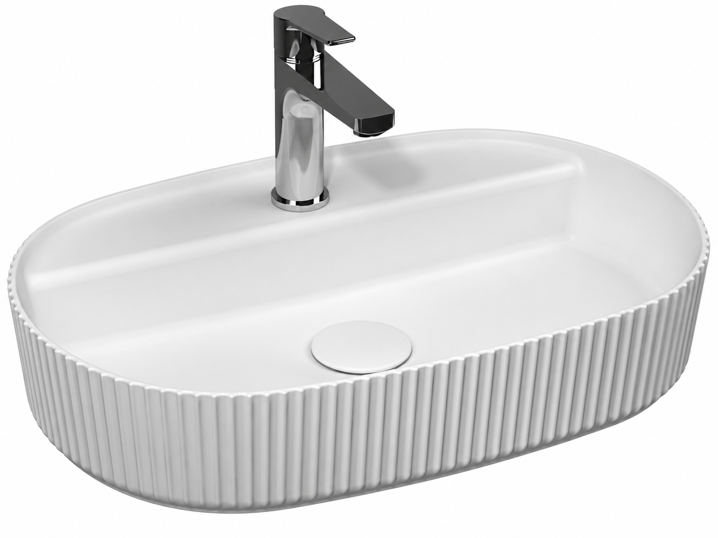 ISVEA Sintesi Tezgah Üstü Lavabo 60 cm, Mat Beyaz