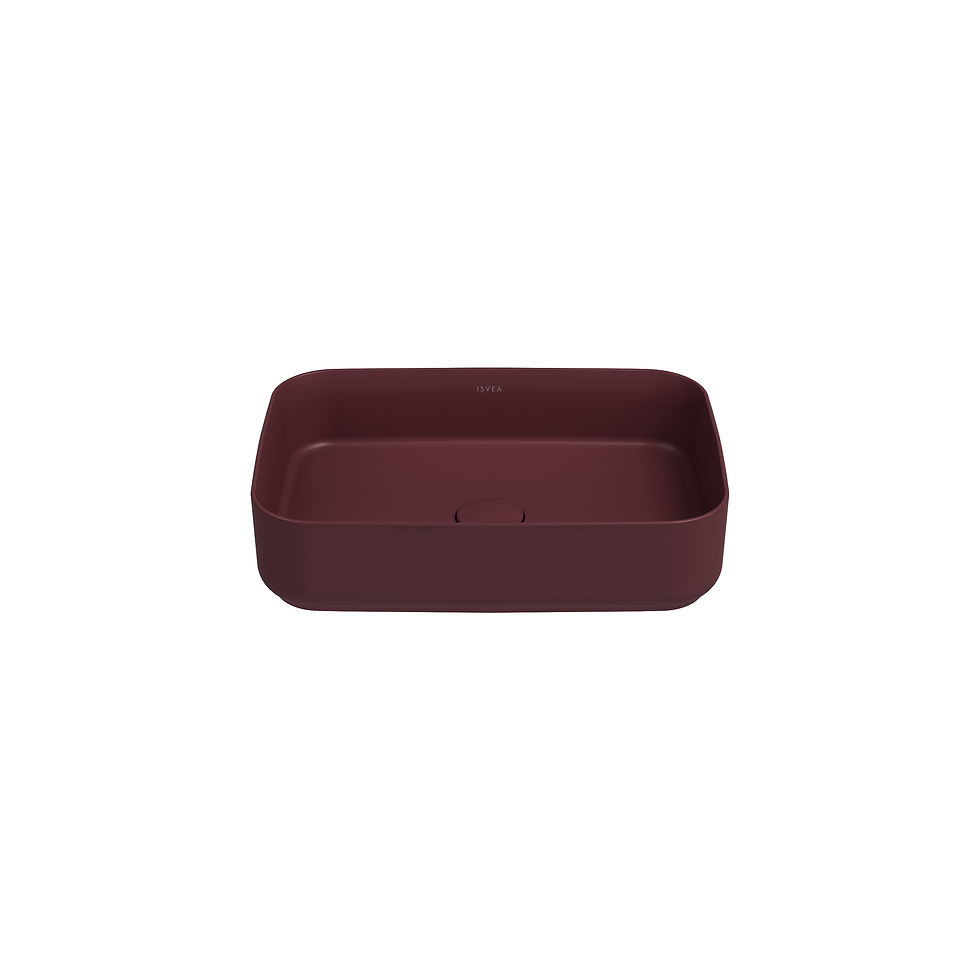 ISVEA Infinity Tezgah Üstü Lavabo 50 cm / Rustik Bordo