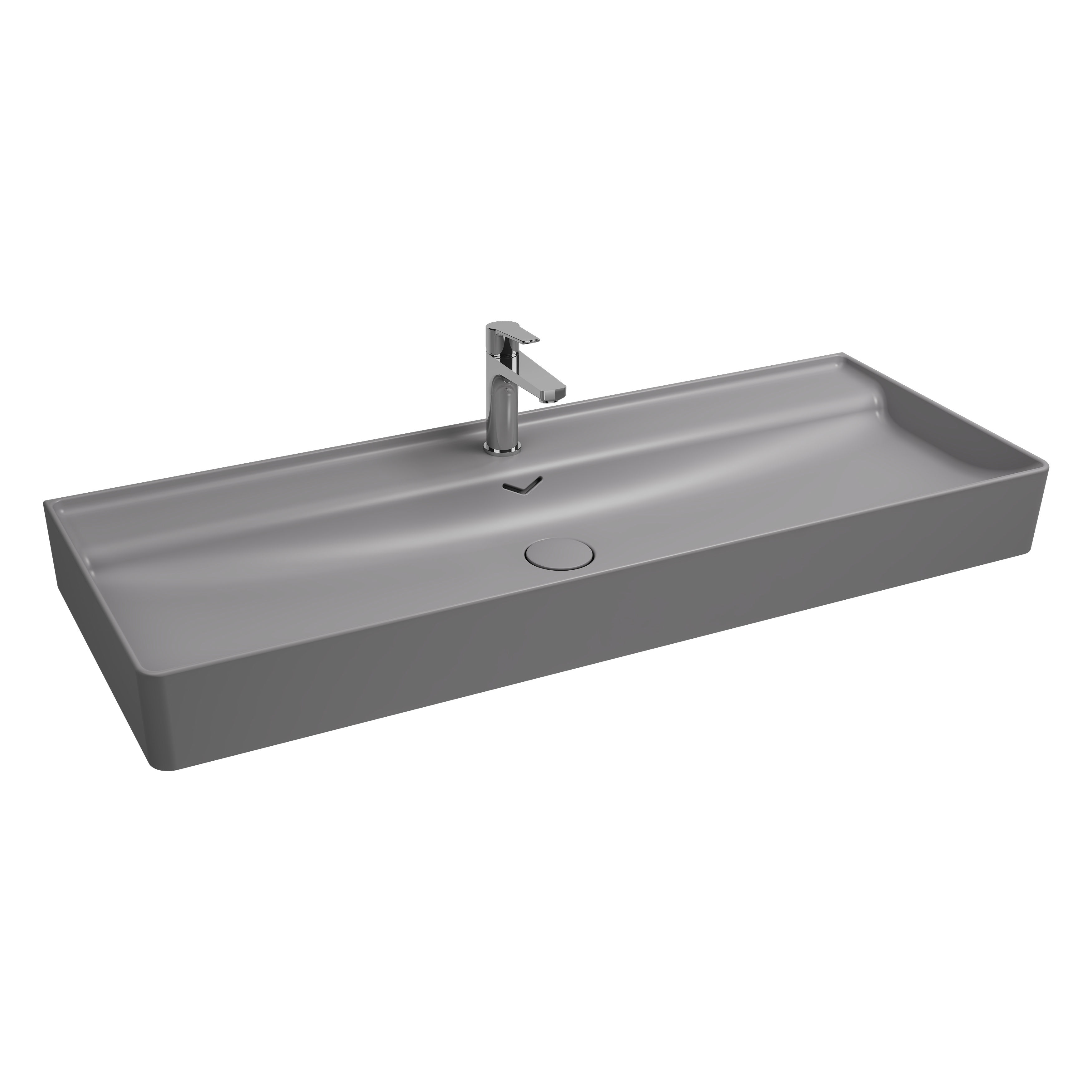 ISVEA Vea Tezgah Üstü Lavabo 121 cm, Taş Gri