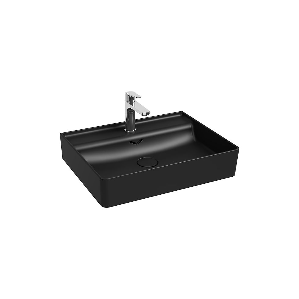 ISVEA Vea Tezgah Üstü Lavabo 61 cm, Mat Siyah