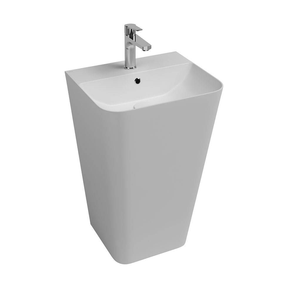 ISVEA Sott’Aqua Monoblok Yerden Lavabo 50 cm - Mat Beyaz