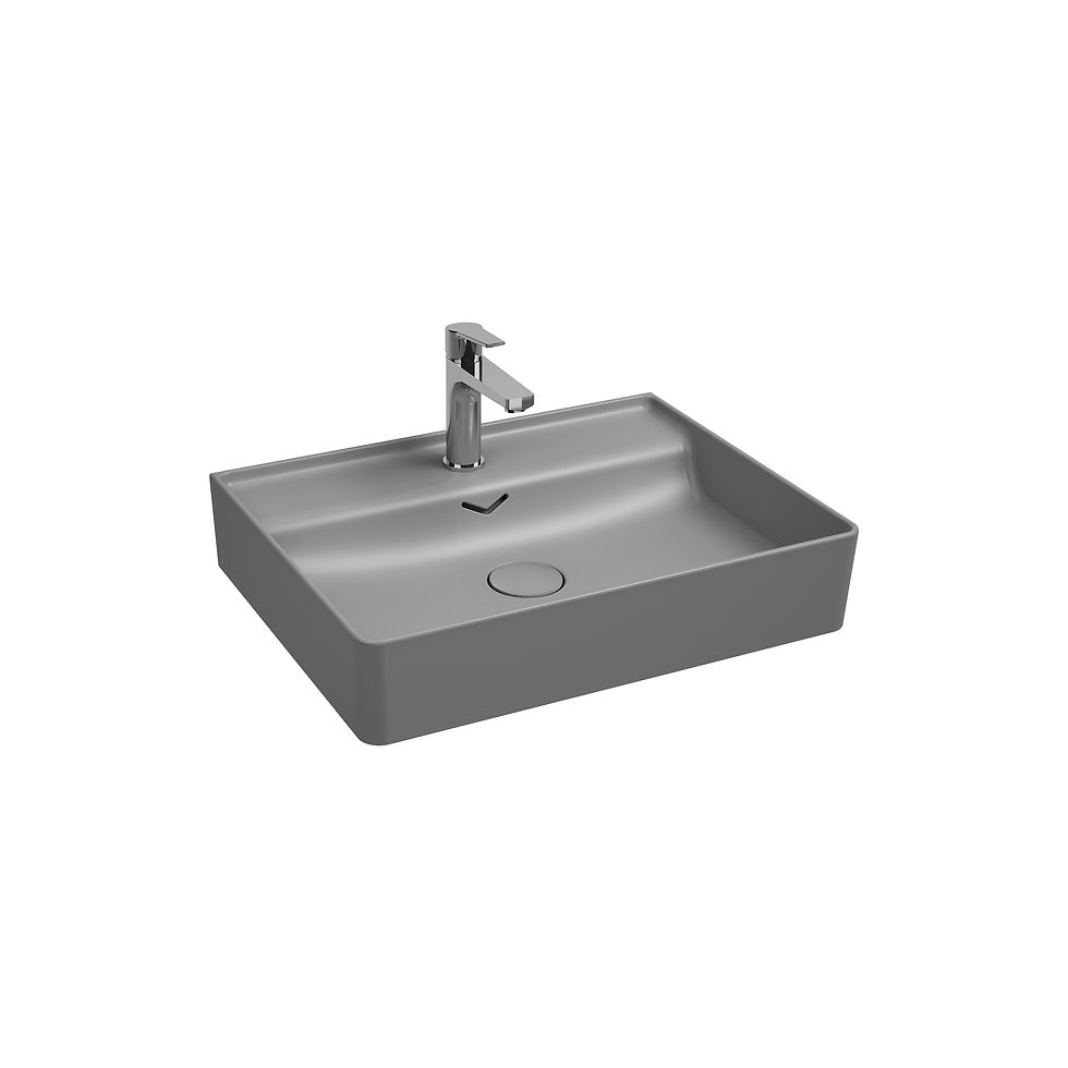 ISVEA Vea Tezgah Üstü Lavabo 61 cm, Taş Gri