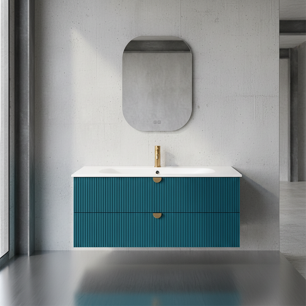 ISVEA Infinity Okyanus Lavabo Ünitesi 120 cm + Led'li Ayna / Set