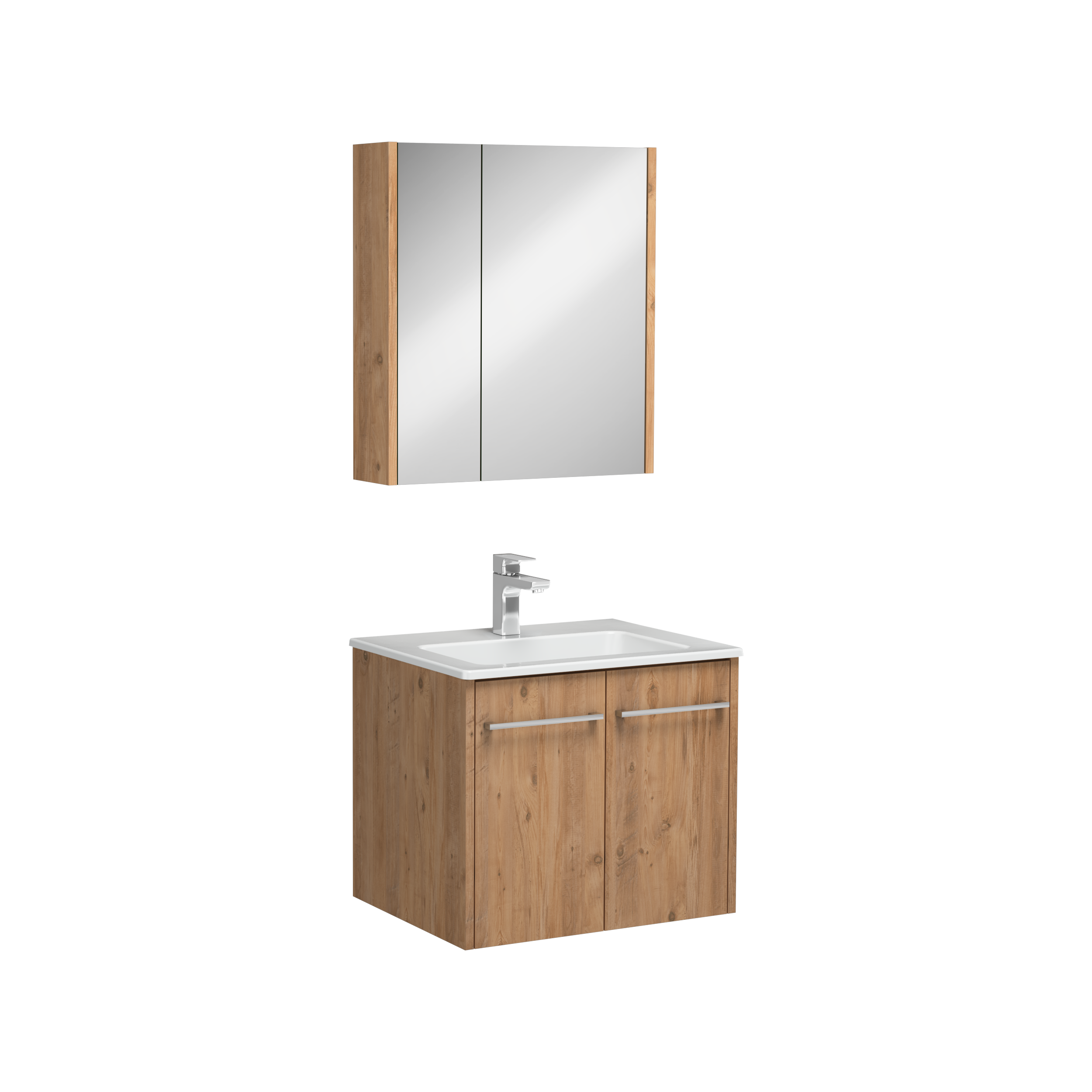 ISVEA Combinato Kapaklı Atlantik Çam Lavabo Ünitesi, 60 cm