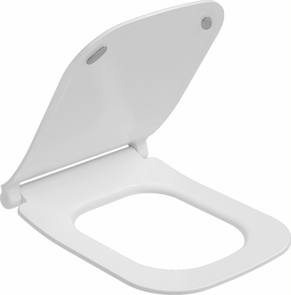 Açık konumda beyaz ISVEA Duroplast Klozet Kapağı Z10