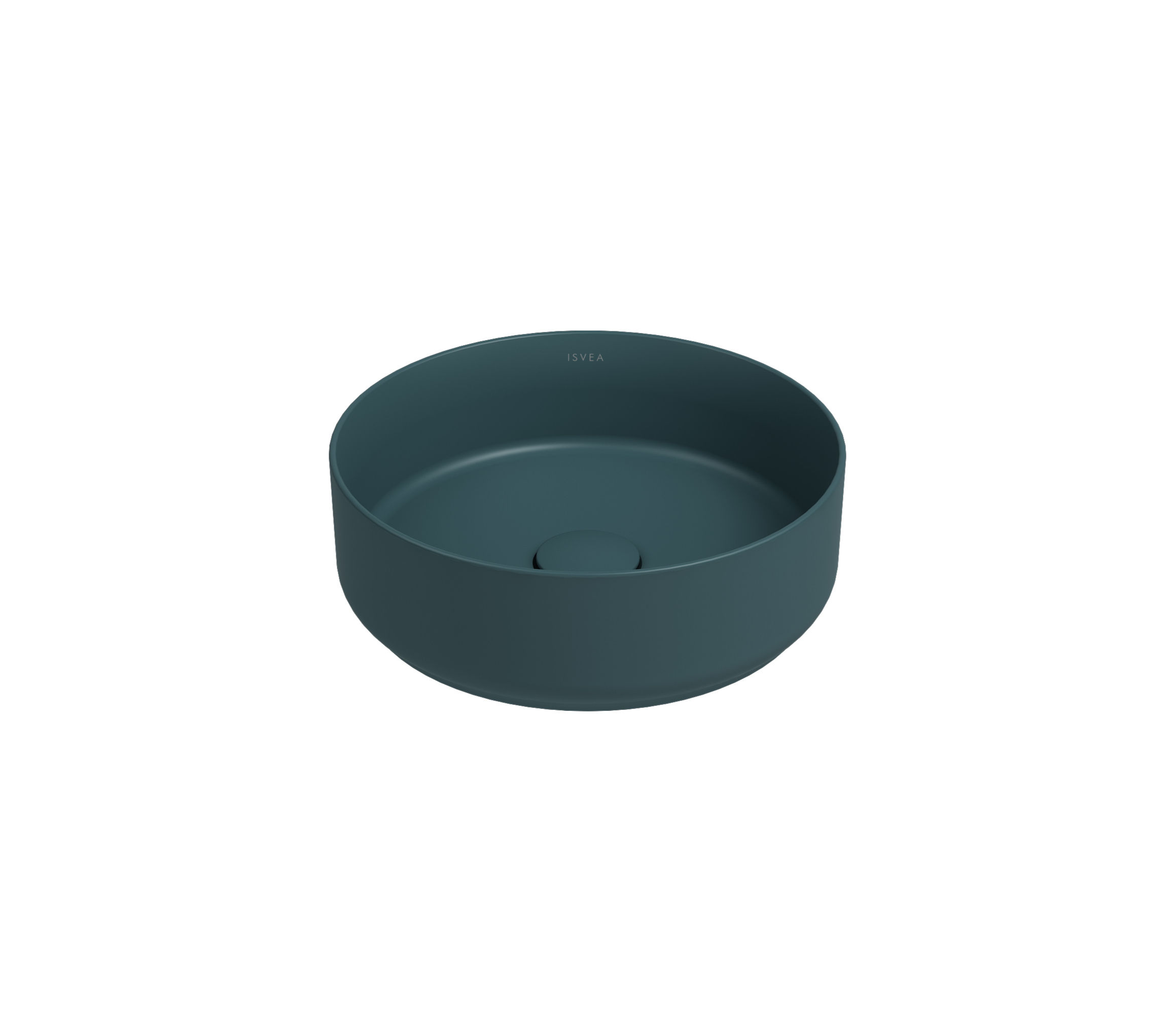 ISVEA Infinity Tezgah Üstü Lavabo 36 cm + Bas Aç / Petrol Yeşili