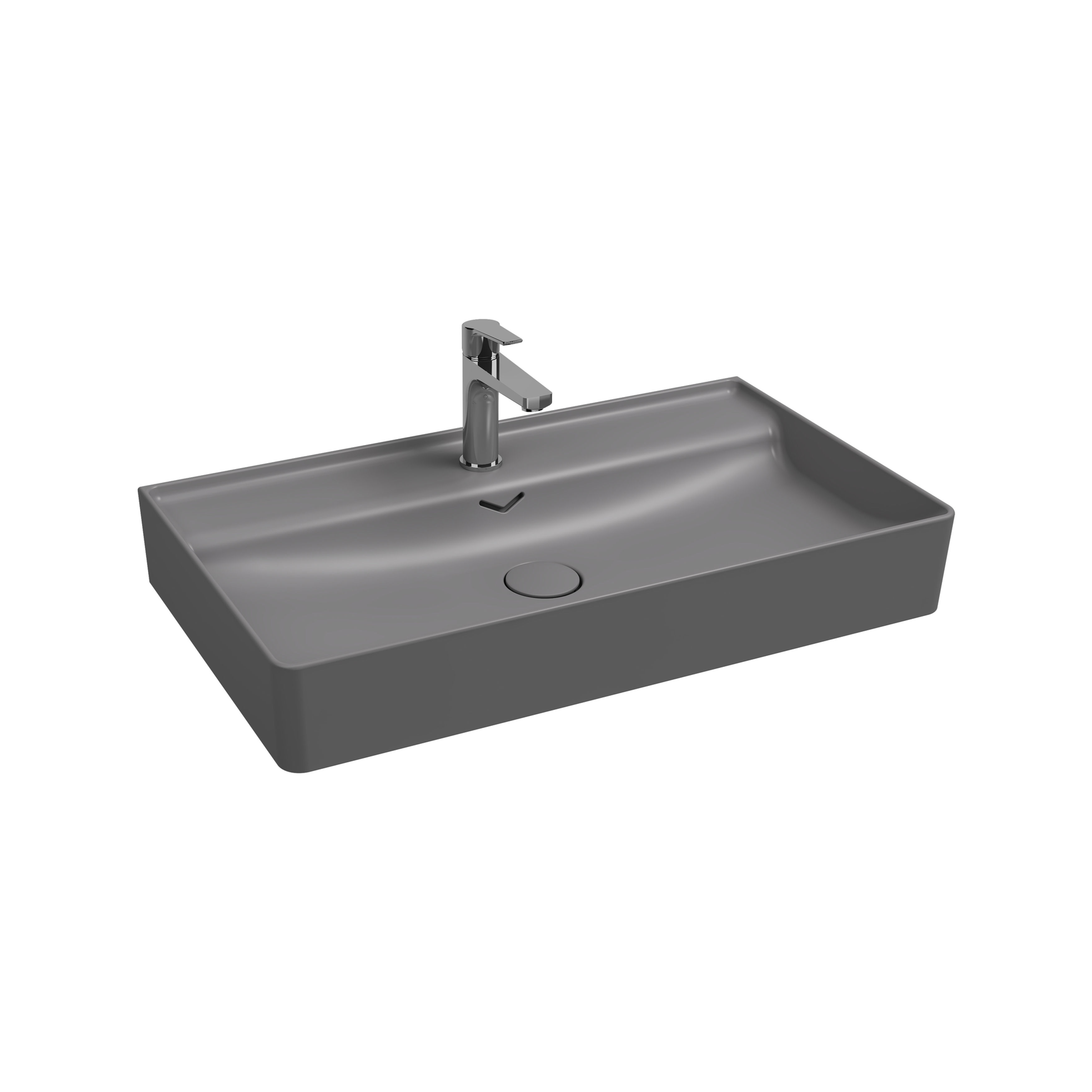 ISVEA Vea Tezgah Üstü Lavabo 81 cm, Taş Gri