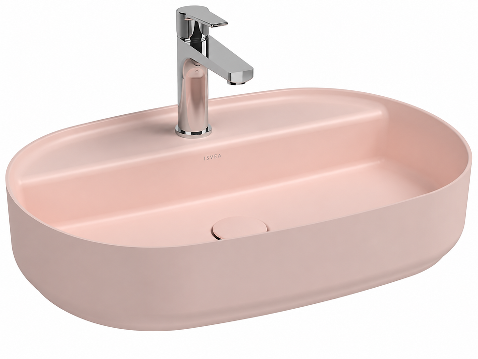 ISVEA Infinity Tezgah Üstü Lavabo 60 cm, Somon