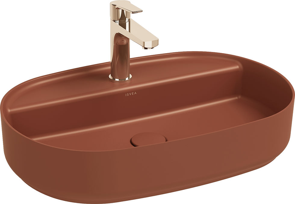 ISVEA Infinity Tezgah Üstü Lavabo 60 cm, Terracotta