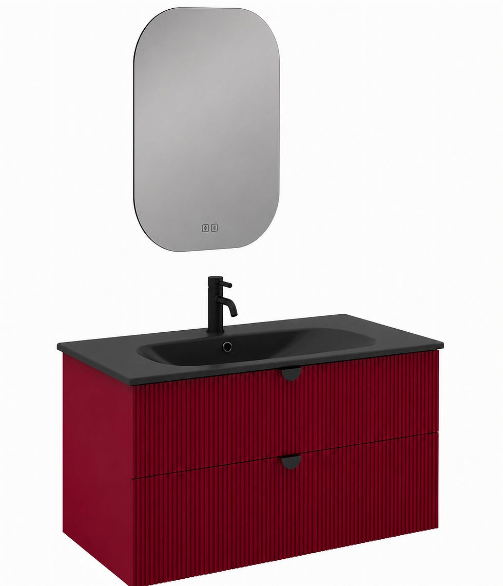Thumbnail: İsvea Infinity Lavabo Ünitesi 80 cm + Led'li Ayna / Set 