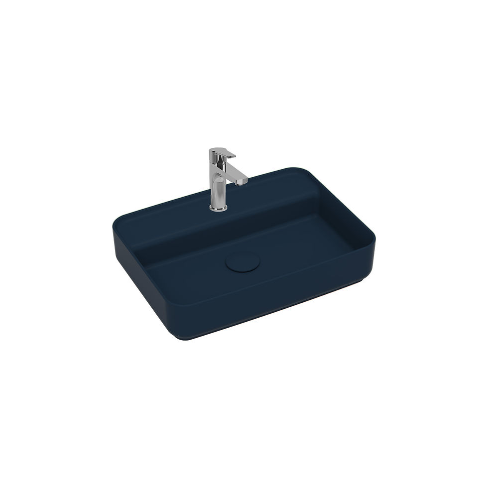 ISVEA Infinity Tezgah Üstü Lavabo 55 cm İsvea Mavisi