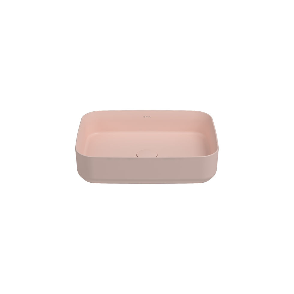 ISVEA Infinity Tezgah Üstü Lavabo 50 cm / Somon