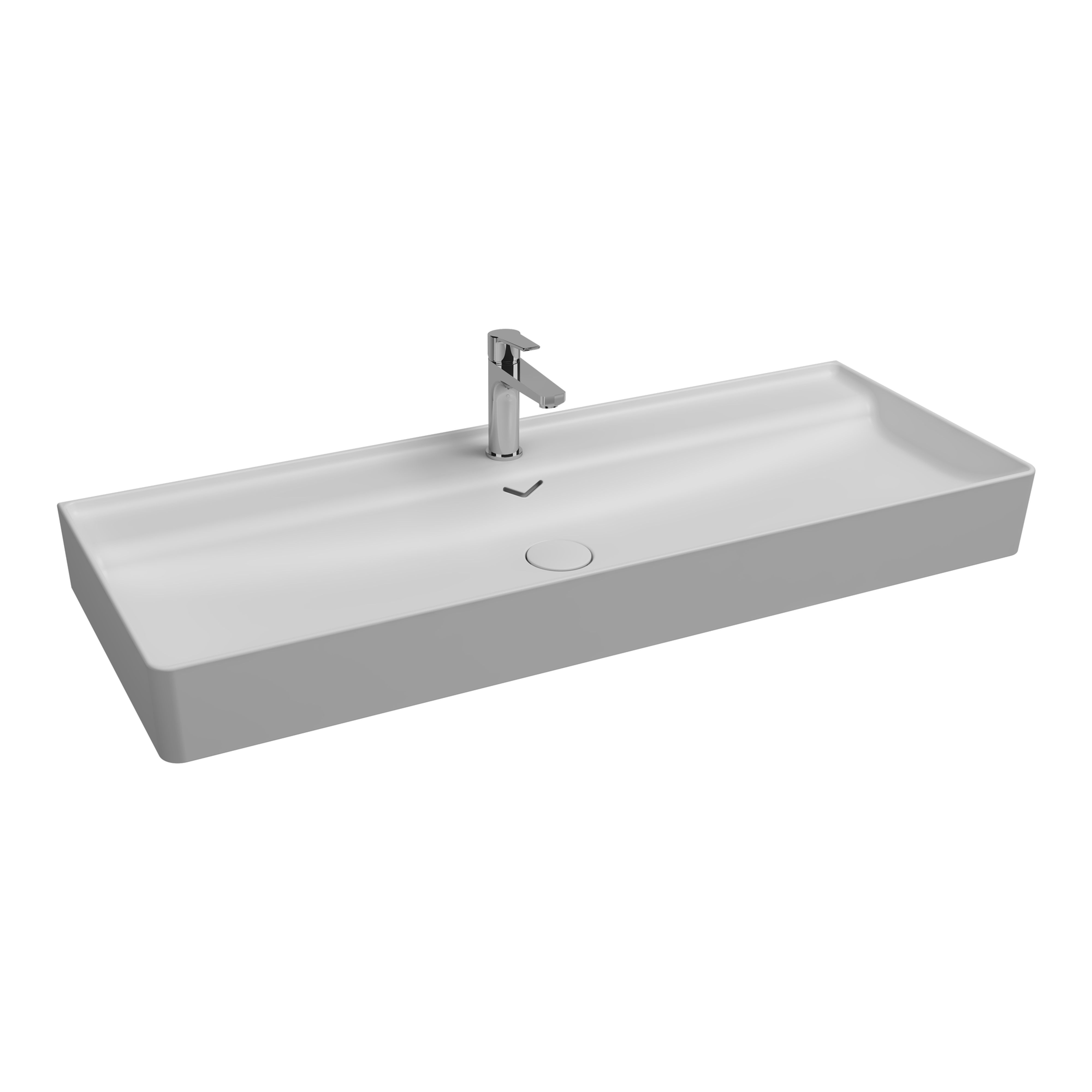 ISVEA Vea Tezgah Üstü Lavabo 121 cm, Mat Beyaz