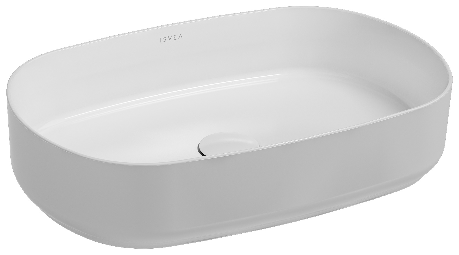 ISVEA Infinity 55 cm Beyaz batarya deliksiz tezgah üstü lavabo