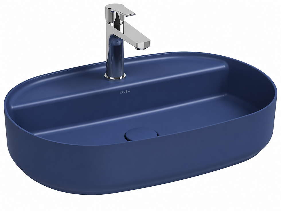 ISVEA Infinity Tezgah Üstü Lavabo 60 cm, ISVEA Mavisi
