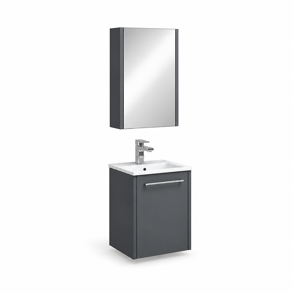 ISVEA Combinato Kapaklı Antrasit Lavabo Ünitesi, 40 cm