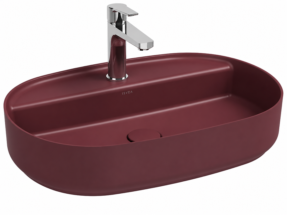 ISVEA Infinity Tezgah Üstü Lavabo 60 cm, Rustik Bordo