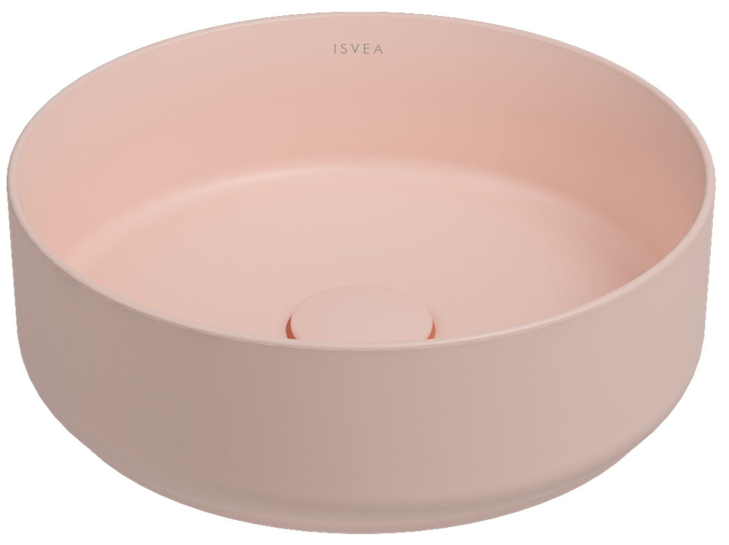 ISVEA Infinity Tezgah Üstü Lavabo 36 cm + Bas Aç / Somon