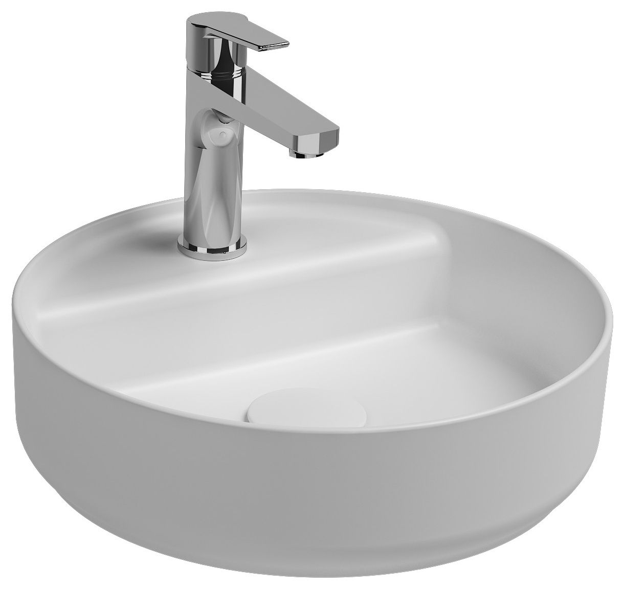 ISVEA Infinity Tezgah Üstü Lavabo 42 cm, Mat Beyaz