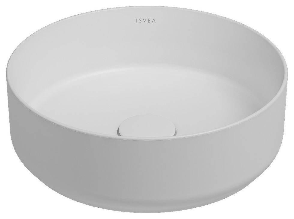ISVEA Infinity Tezgah Üstü Lavabo 36 cm Mat Beyaz