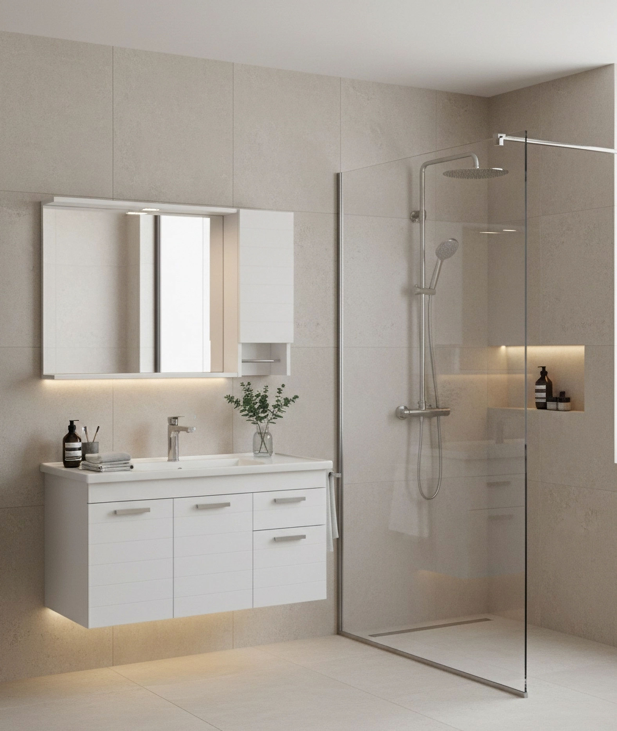İsvea Platon Lavabo Ünitesi, 100 cm, Parlak Beyaz
