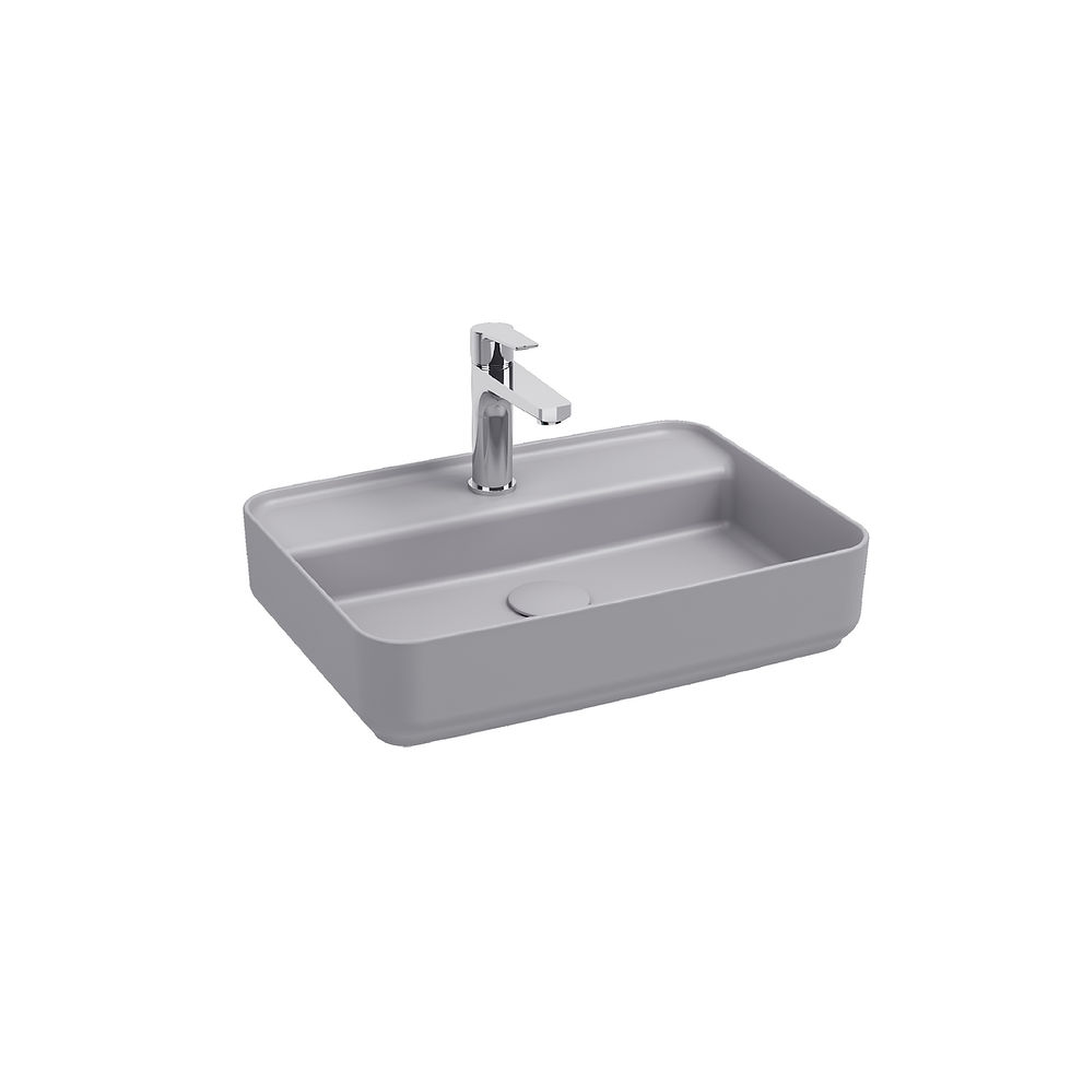 ISVEA Infinity Tezgah Üstü Lavabo 55 cm Taş Gri