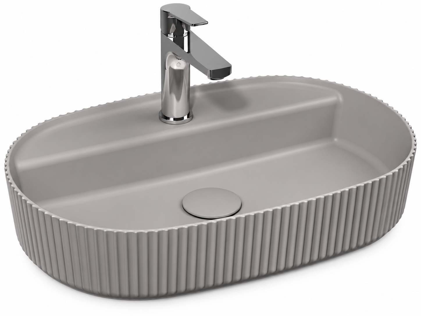 ISVEA Sintesi Tezgah Üstü Lavabo 60 cm, Taş Gri