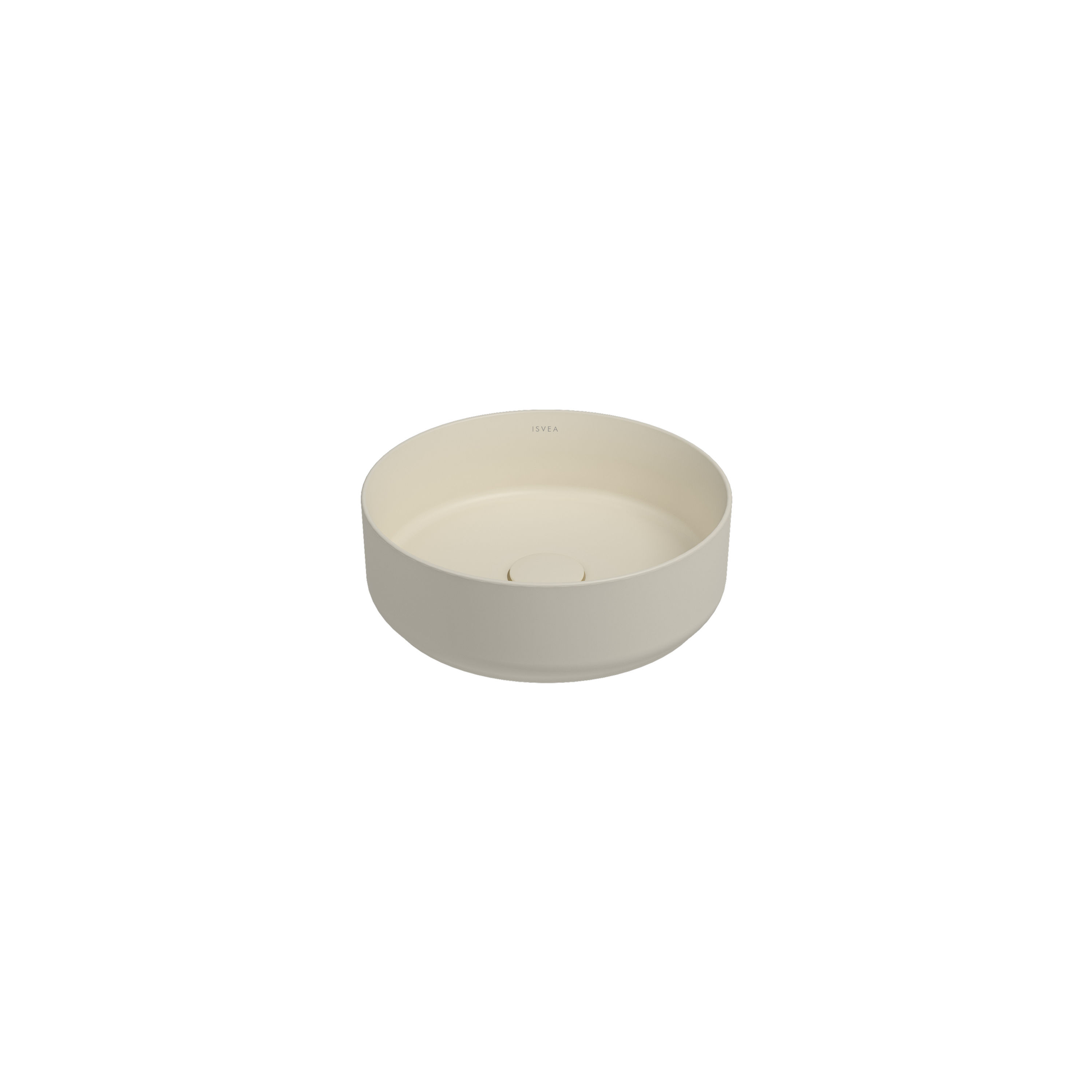 İsvea İnfinity Tezgah Üstü Lavabo 36 cm + Bas Aç / Fildişi