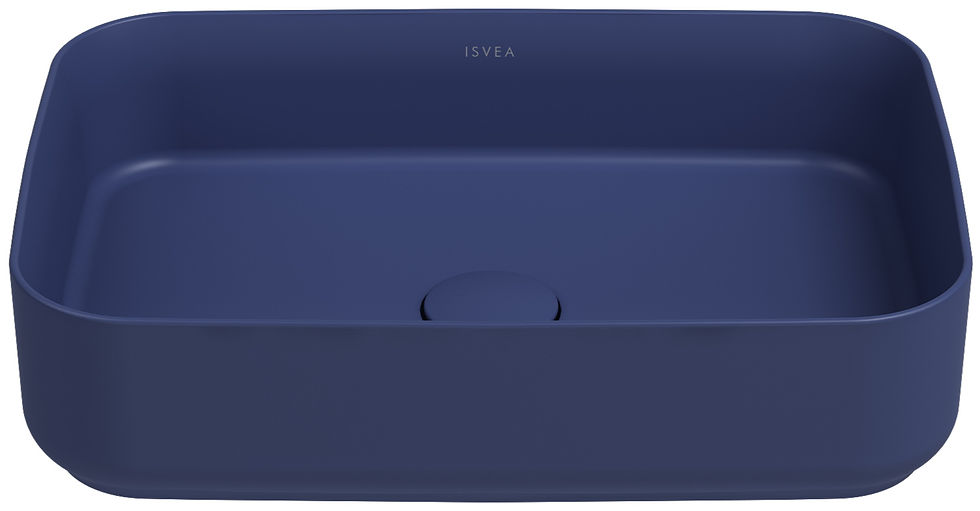 ISVEA Infinity Tezgah Üstü Lavabo 50 cm / İsvea Mavisi