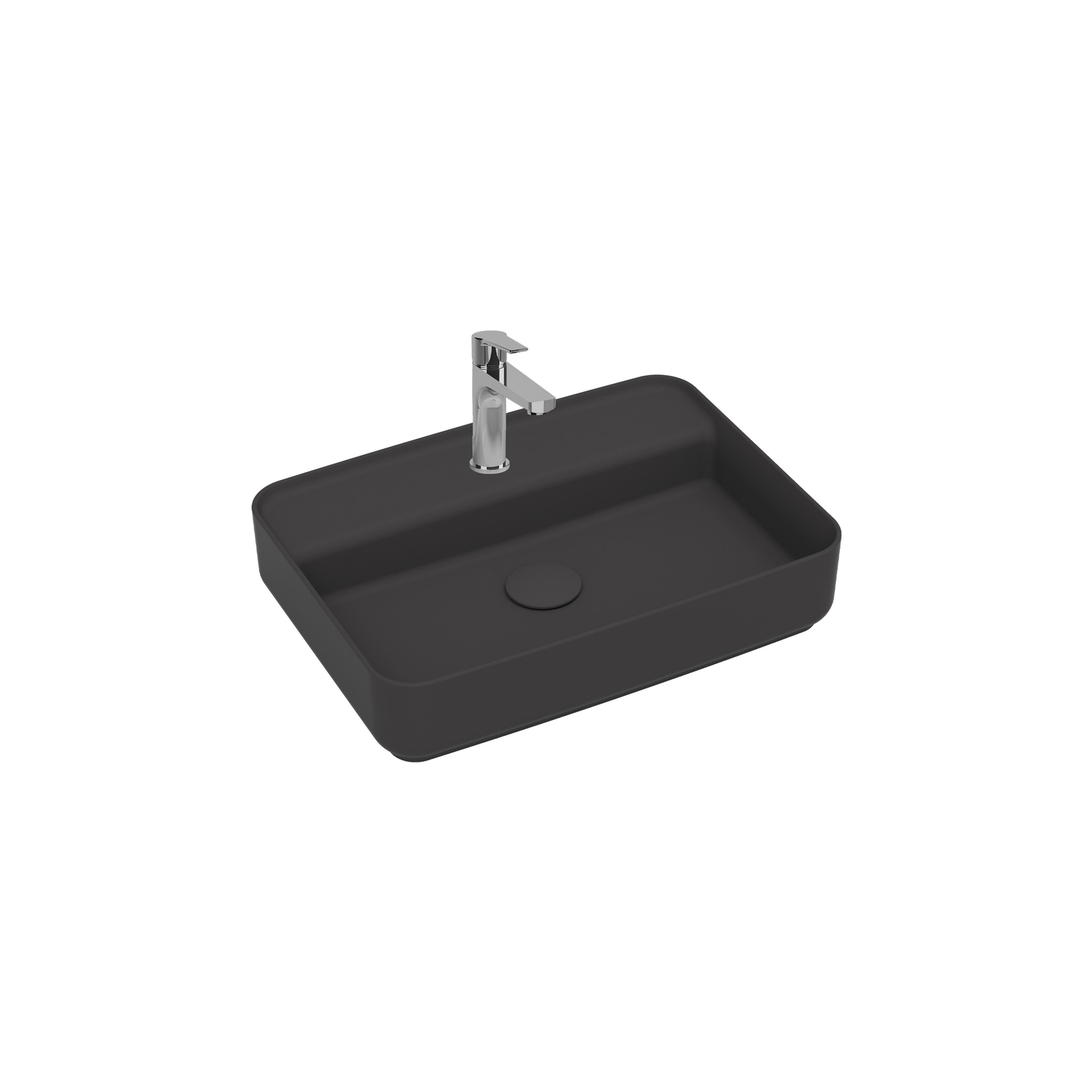 ISVEA Infinity Tezgah Üstü Lavabo 55 cm Antrasit