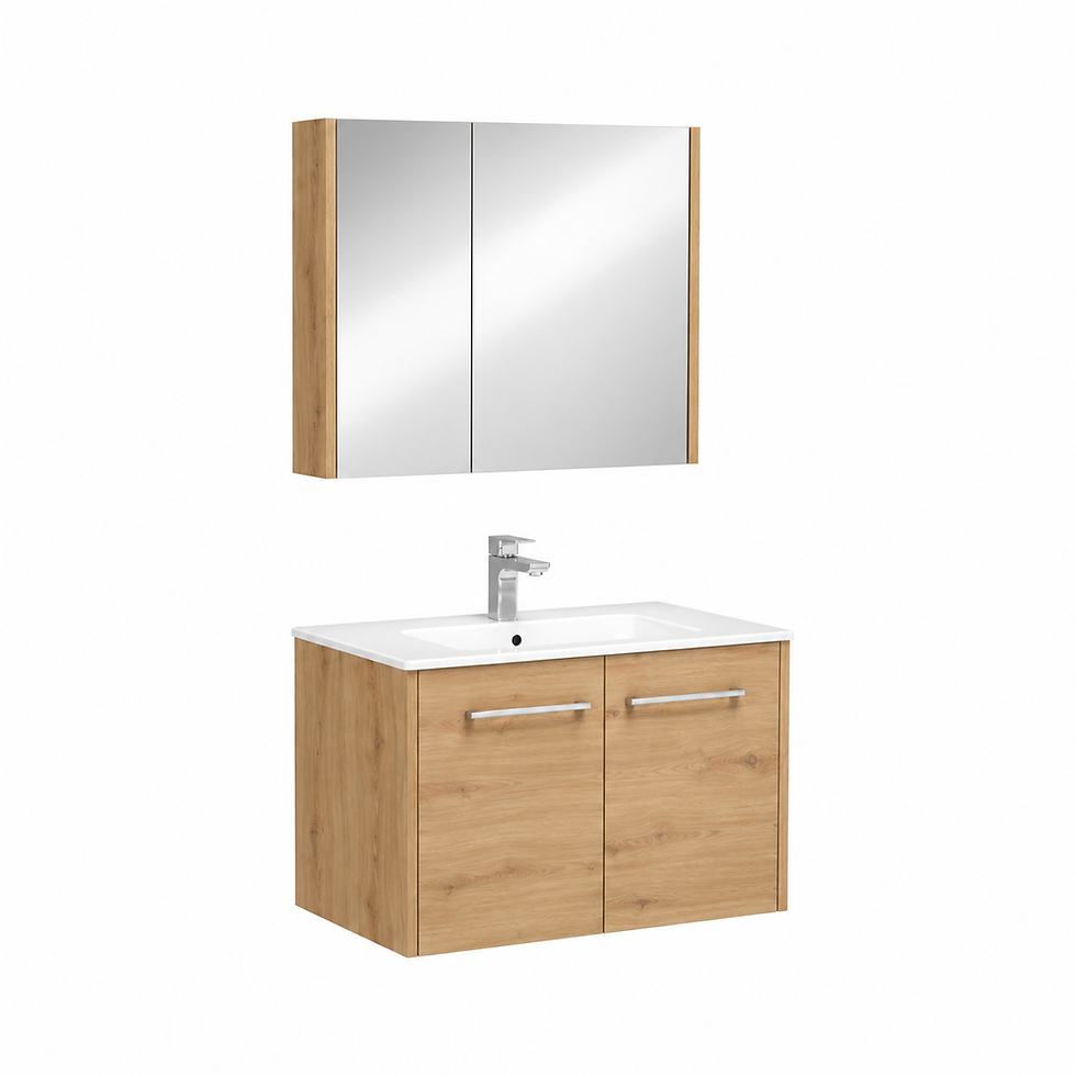 ISVEA Combinato Kapaklı Atlantik Çam Lavabo Ünitesi, 80 cm