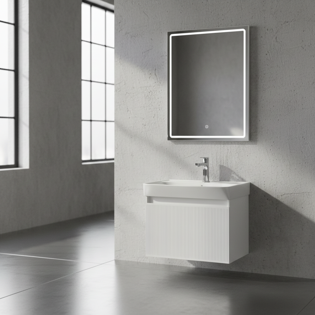 ISVEA Fuga Beyaz Lavabo Ünitesi, 60 cm + Ayna / Set