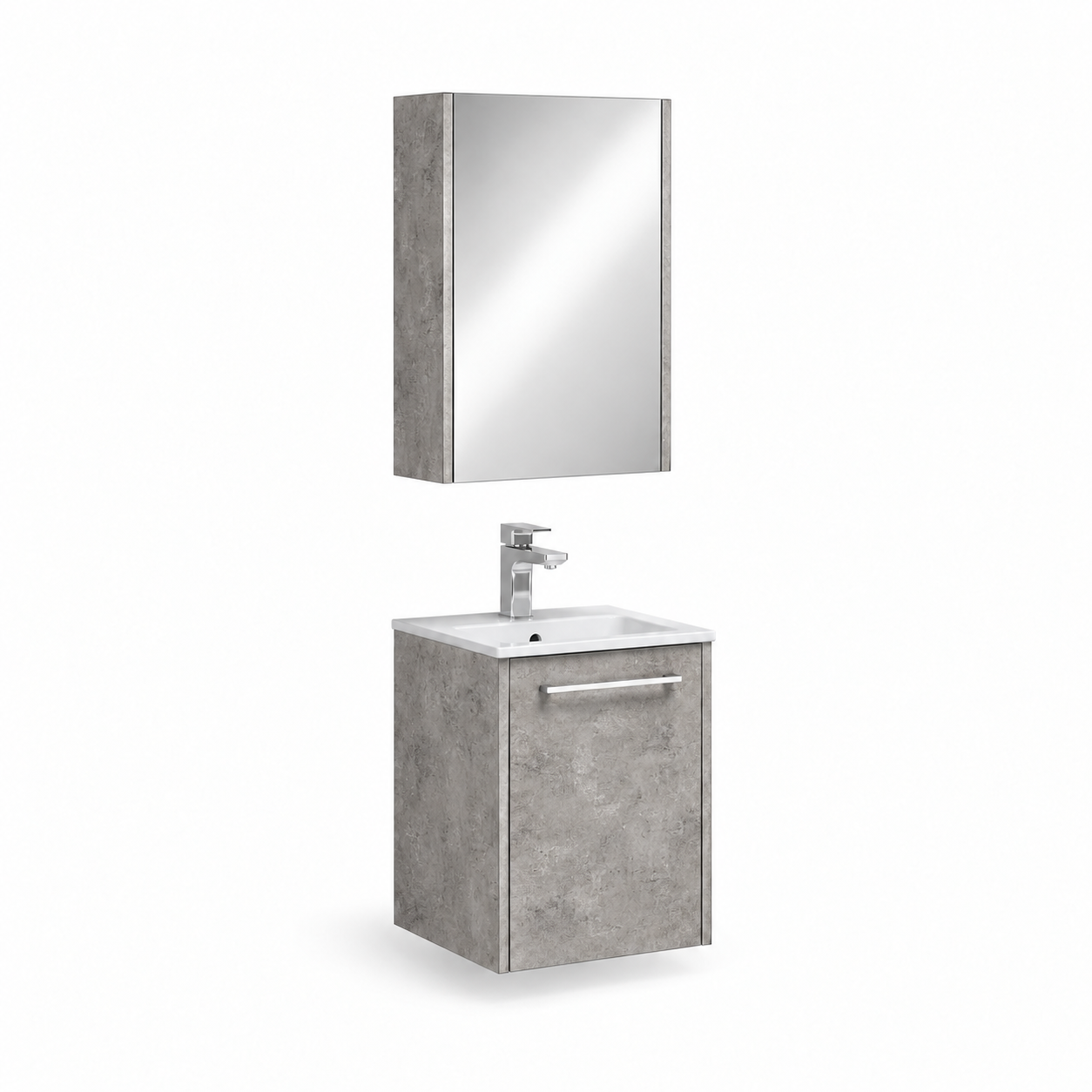 ISVEA Combinato Kapaklı Retro Gümüş Lavabo Ünitesi, 40 cm