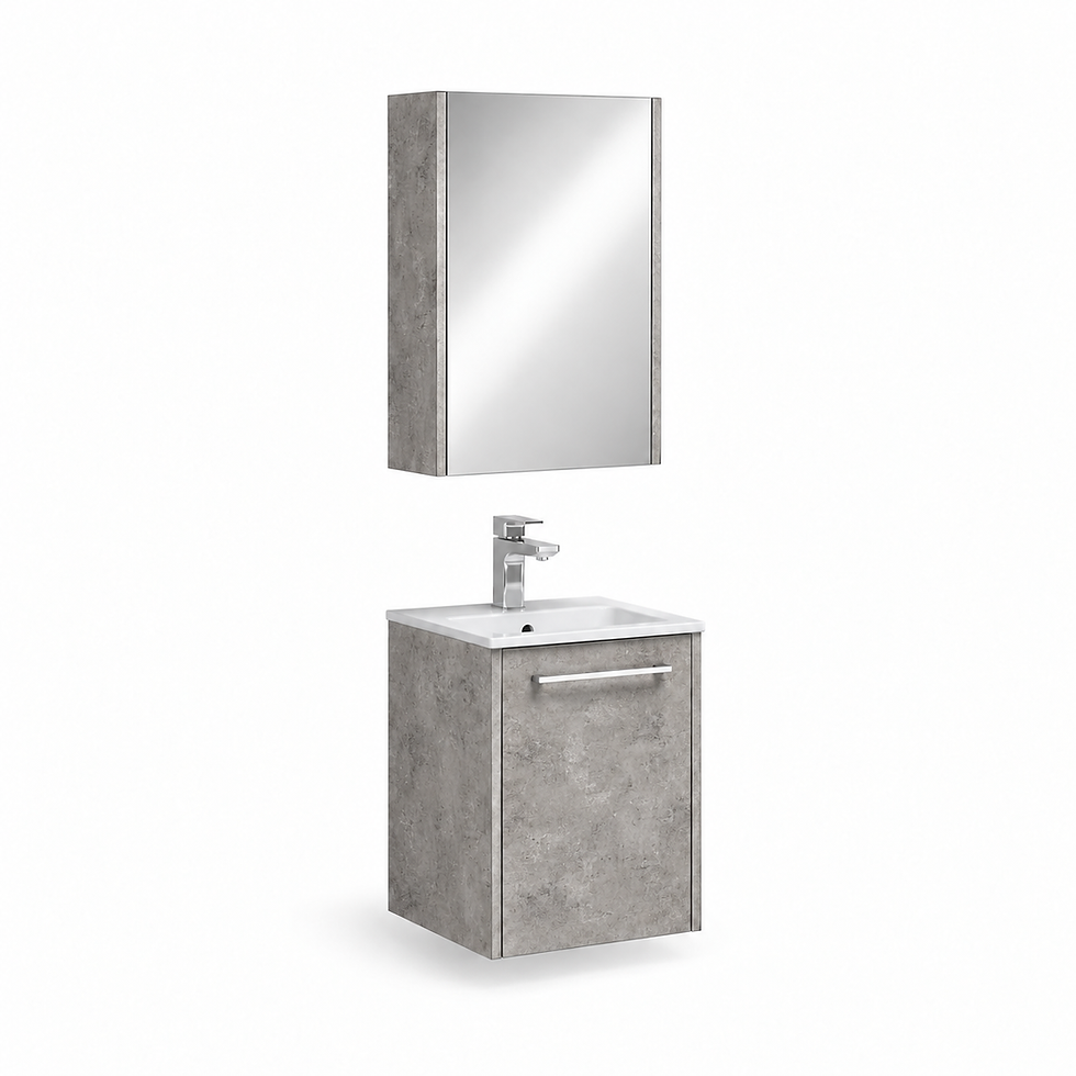 ISVEA Combinato Kapaklı Retro Gümüş Lavabo Ünitesi, 40 cm