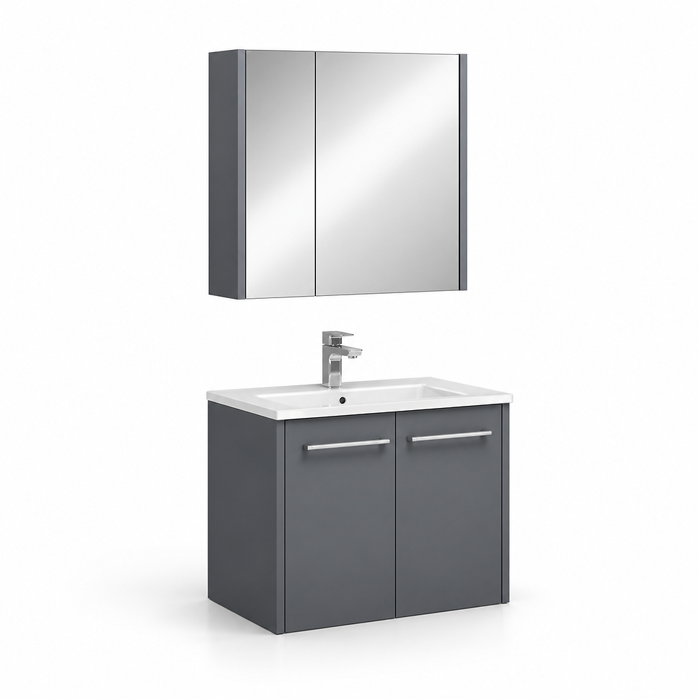 ISVEA Combinato Kapaklı Antrasit Lavabo Ünitesi, 60 cm