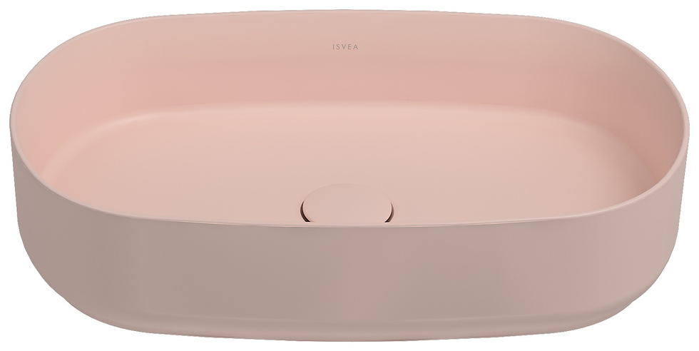 ISVEA Infinity 55 cm Somon batarya deliksiz tezgah üstü lavabo
