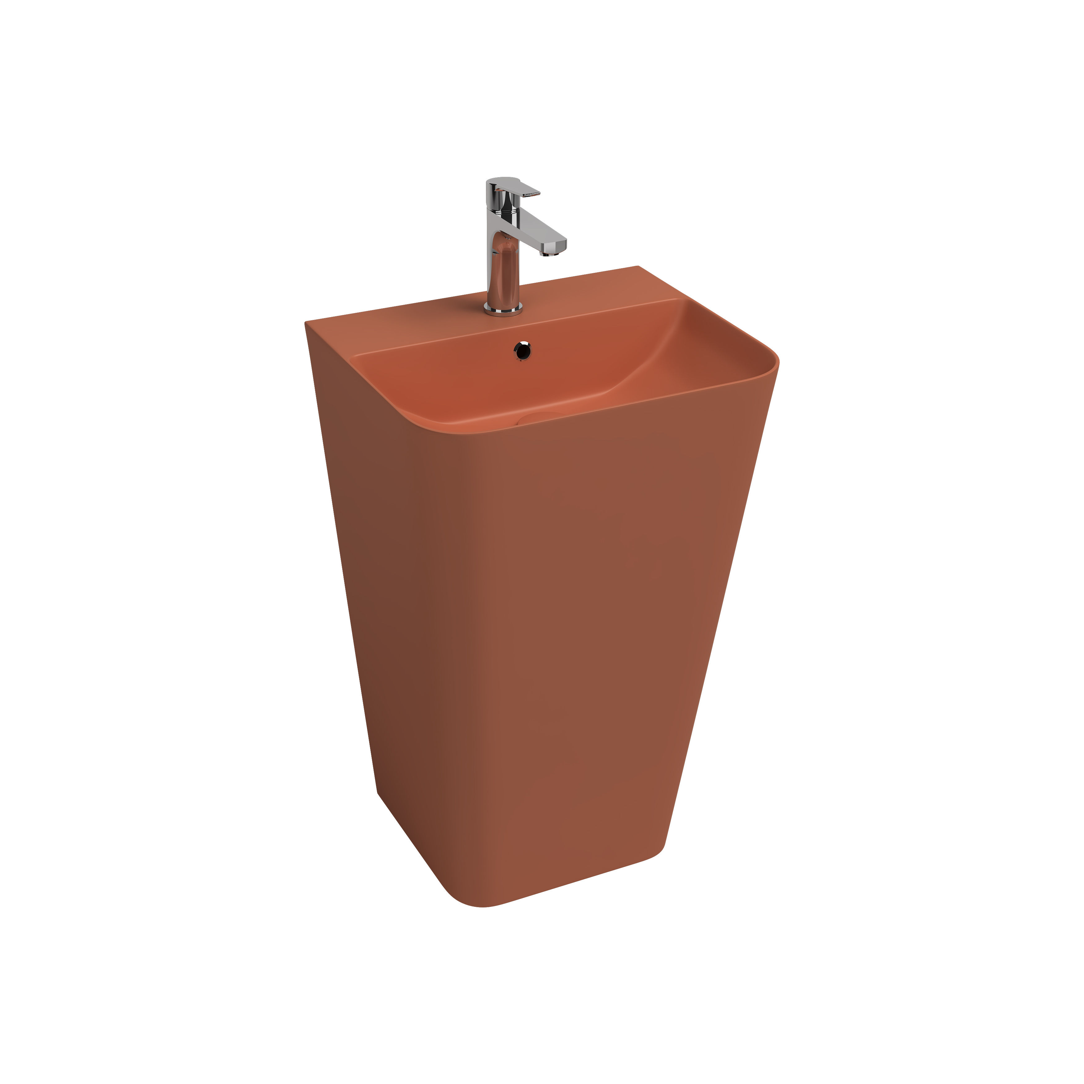 ISVEA Sott’Aqua Monoblok Yerden Lavabo 50 cm - Terracotta