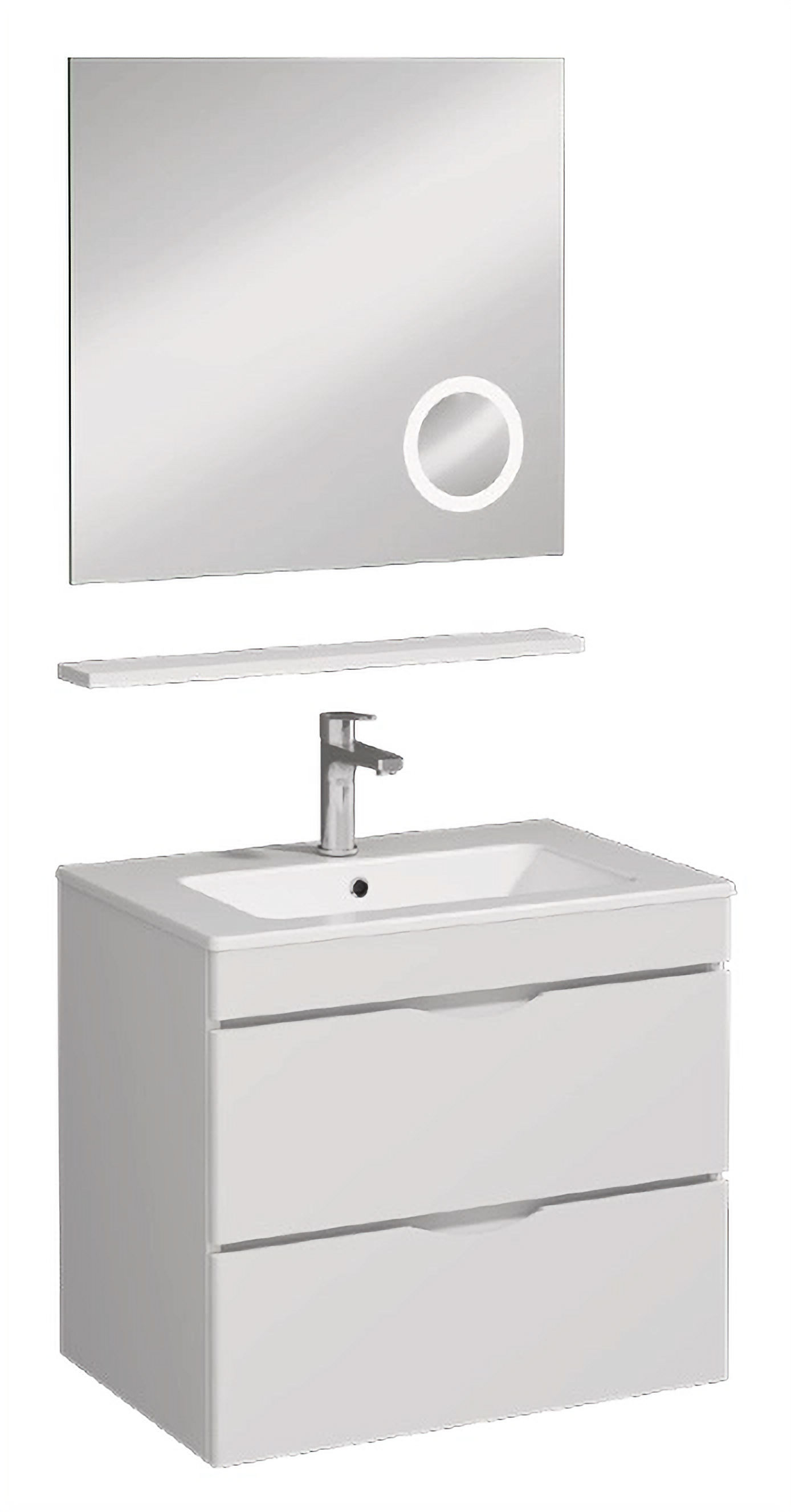 ISVEA Roya Çift Çekmeceli Lavabo Ünitesi 70 cm + Büyüteçli Ayna / Set