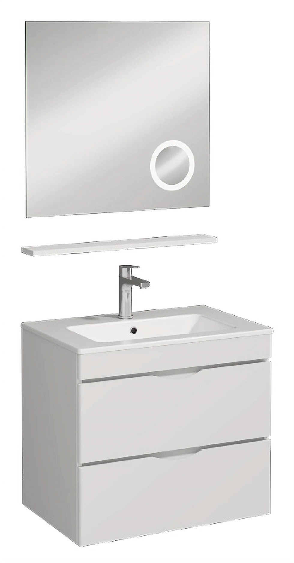 ISVEA Roya Çift Çekmeceli Lavabo Ünitesi 70 cm + Büyüteçli Ayna / Set