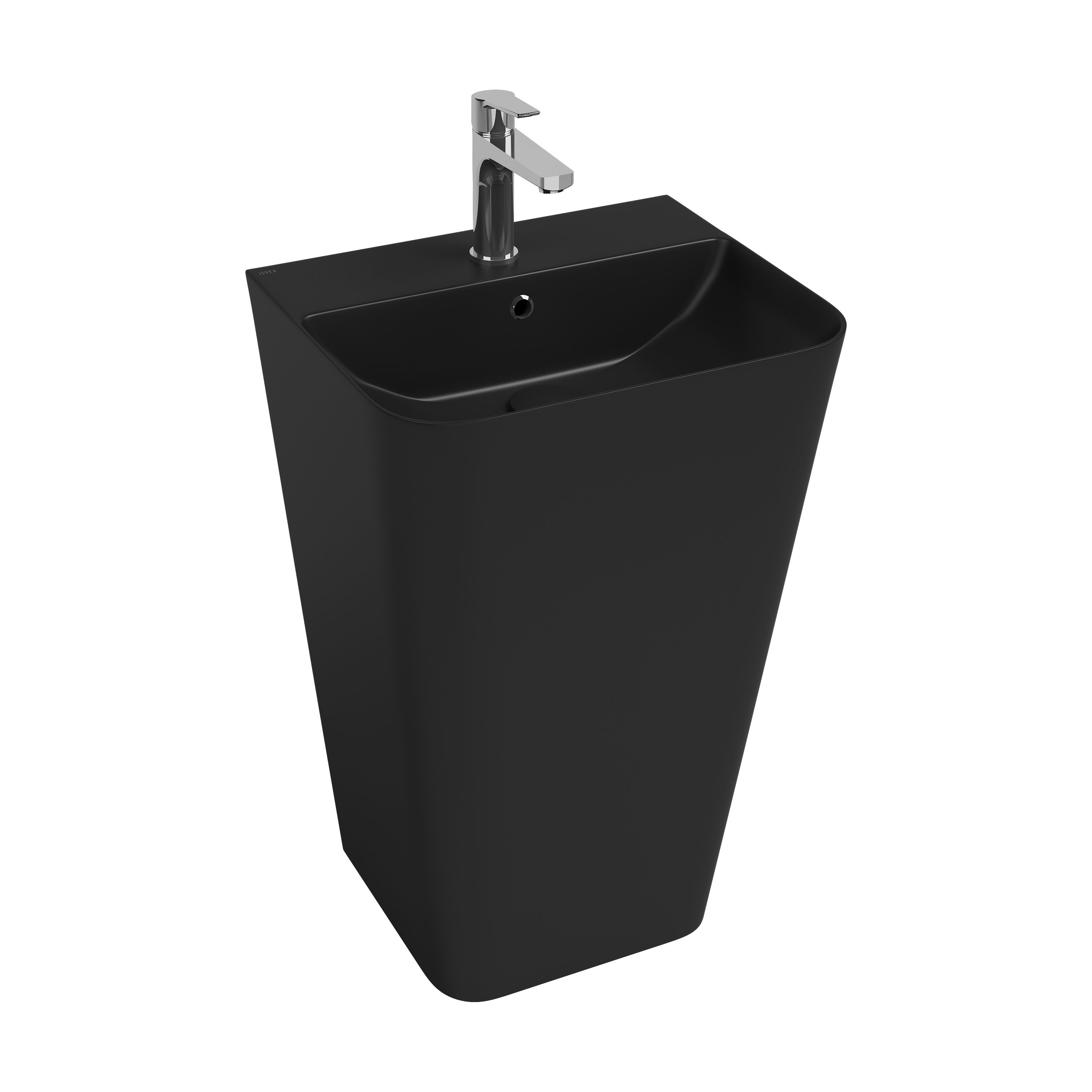 İsvea Sott Aqua Monoblok Yerden Lavabo 50 cm - Siyah