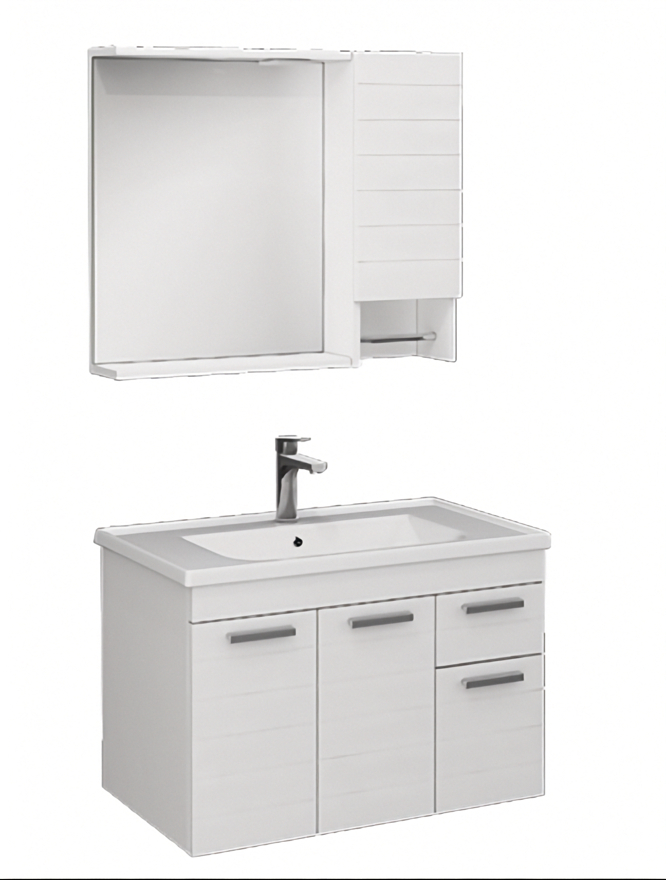 ISVEA Platon Parlak Beyaz Lavabo Ünitesi 80 cm