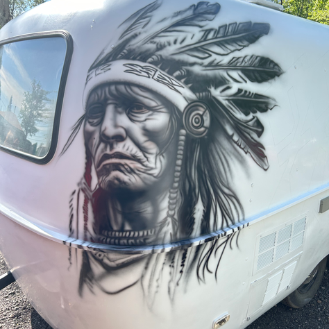 Peinture airbrush sur Boler