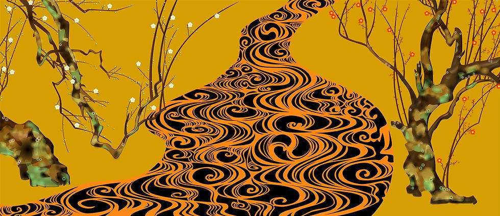紅白梅図
