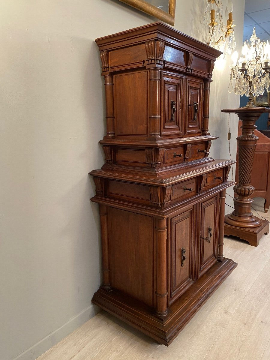 Thumbnail: Petit Cabinet En Noyer Dans Le Gout De La Renaissance Epoque XIXème