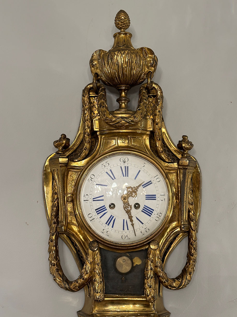 Miniature : Cartel En Bronze Dore De Style Louis XVI Epoque Napoleon III