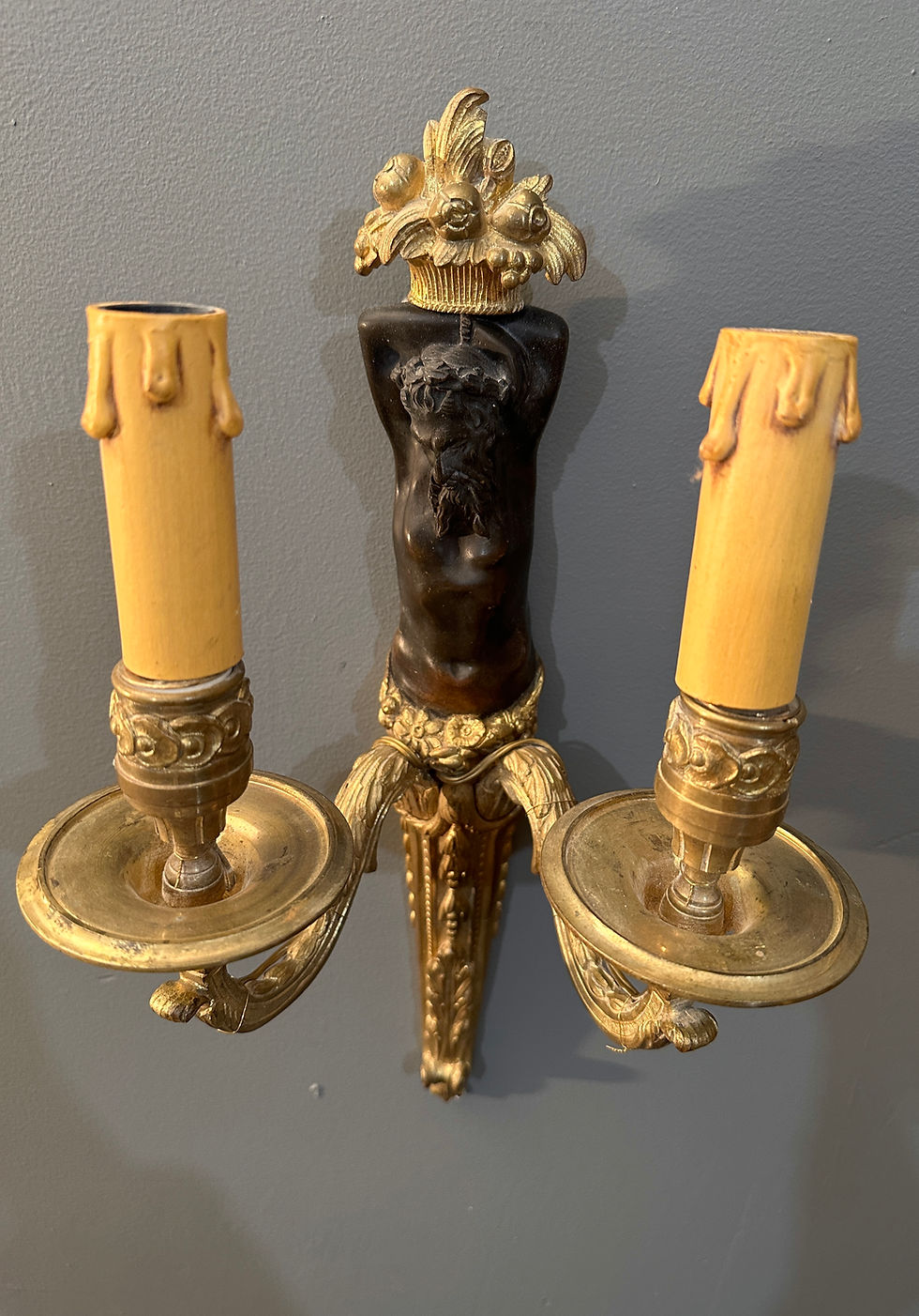 Miniature : Paire d'Appliques En Bronze d'Epoque Début XIXème Vers 1810 - 1820