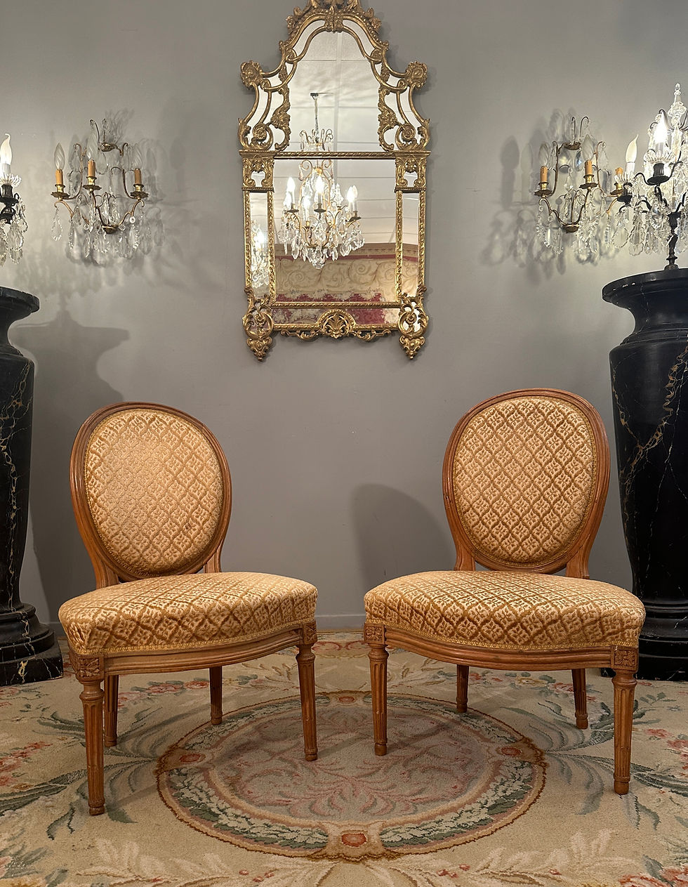 Miniatura: Georges Jacob, Suite De Deux Chaises d'Epoque Louis XVI Estampillées XVIIIème
