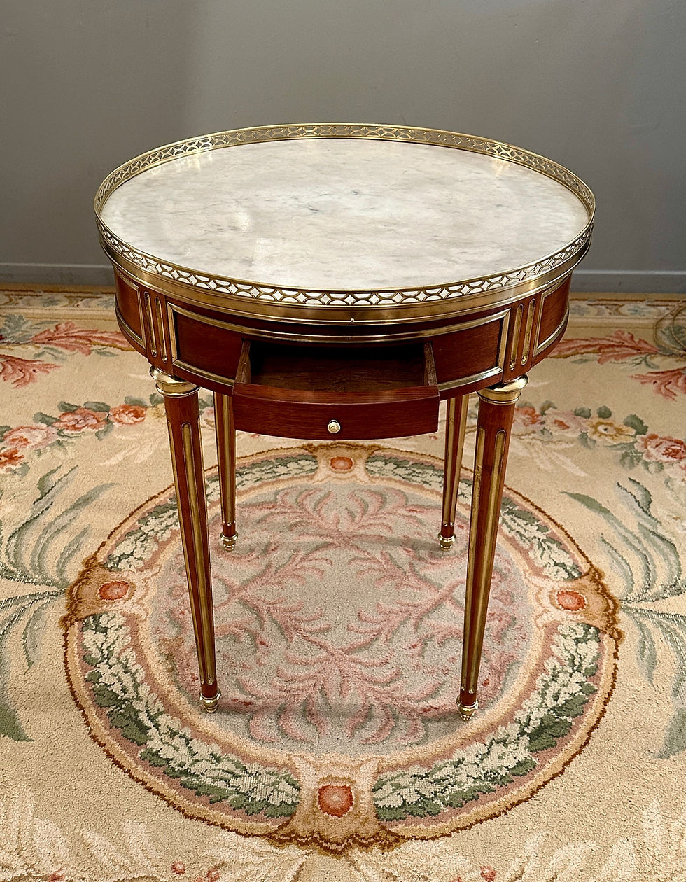 Miniature : Table Guéridon Bouillotte En Acajou De Style Louis XVI Epoque Napoléon III
