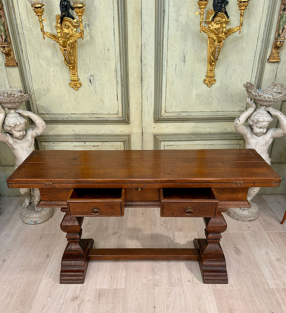 Thumbnail: Table De Monastère Console En Chêne d'Epoque XIXème